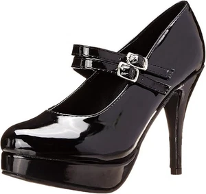 Sweet Lolita Double Strap Mary Jane 4" Stiletto halloween High Heel Shoes SZ 9 - Picture 1 of 12