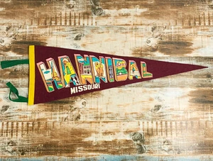 Hannibal Missouri - Vintage 26" Long Felt Pennant - Picture 1 of 1
