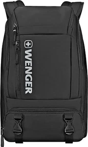 Wenger XC Wynd Backpack Rucksack 16" Laptop Case Headphone Pocket 28L Black  - Picture 1 of 12