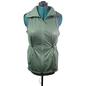 Adidas Running Vest Womens Small Green Climastorm Training Reflective Cinched - Picture 1 of 9