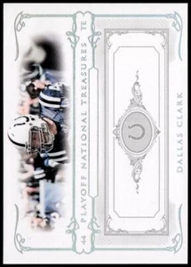 Playoff National Treasures Silver #50 2007 Dallas Clark/25 - casi nuevo- como nuevo - Imagen 1 de 2