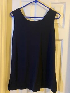 Every Day by SUSAN GRAVER Liquid Knit Reversible Neckline Tunic BLACK XS - Picture 1 of 2