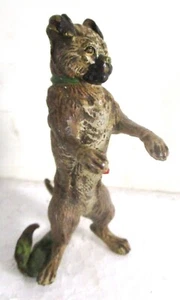 CA 1900 VIENA AUSTRIACA BRONCE PINTADO EN FRÍO, MINI PERRO EN 2 PATAS CAMINANDO BERMAN? - Imagen 1 de 5