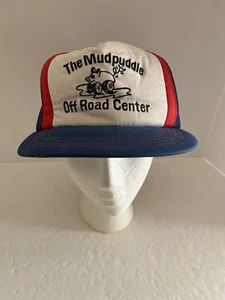 Vintage The Mudpuddle Off Road Center Red White Blue SnapBack Hat Cap - Picture 1 of 12