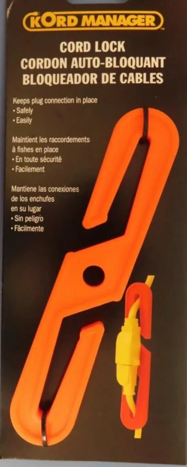 Bayco Kord Manager Extension Cord Lock Keeps Cords Plugged In Safely.   # K-205 - Image 1 of 1