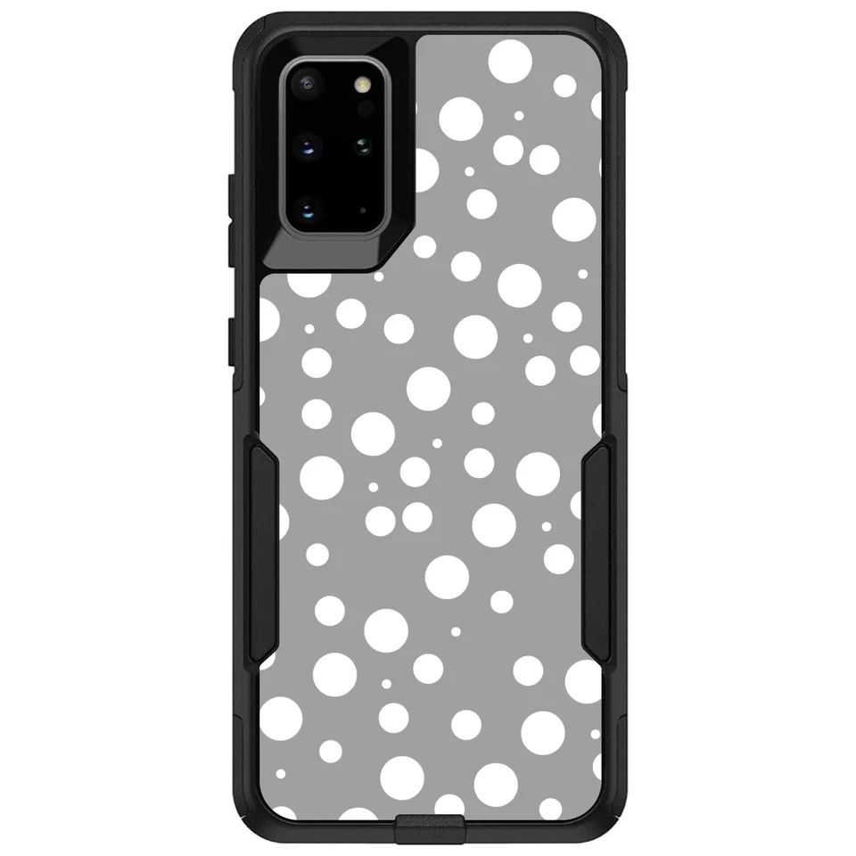 OtterBox Commuter para Galaxy S (Elige Modelo) Plateado Blanco Burbujas Lunares Foto 1 de 1