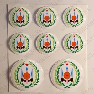 Stickers Djibouti Coat of Arms Gel Domed Resin 3D Djibouti Vinyl Sticker Decals  - Picture 1 of 1