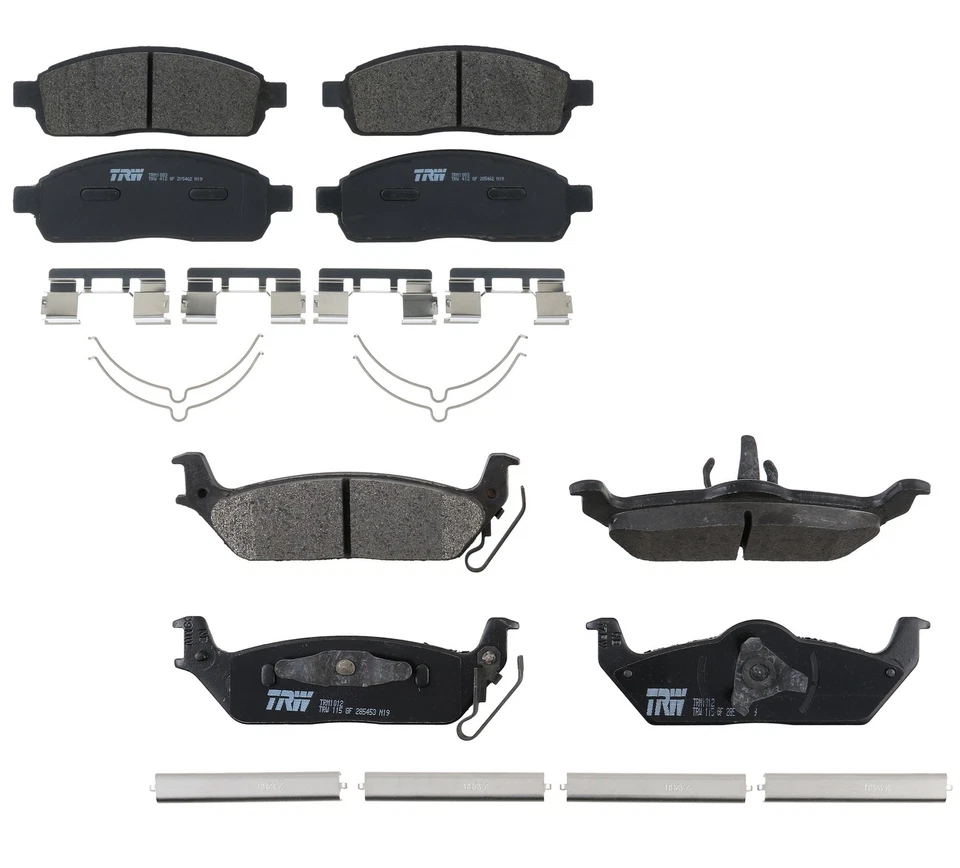 Juego de pastillas de freno metálicas delanteras y traseras TRW Pro para Ford F-150 Lincoln Mark LT Foto 1 de 1