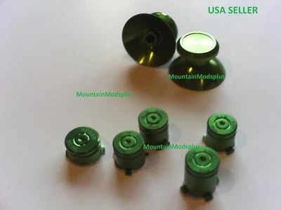 MICROSOFT New Green Metal Aluminum Alloy ABXY Guide Thumbstick Bullet Xbox One Controller