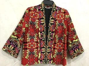 Soft Surroundings Womens Size XS Open Front Blazer Jacket Topper Cardigan Rust + - Picture 1 of 8