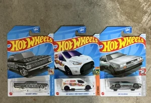 2024 Hot Wheels DMC DELOREAN, FORD TRANSIT, 59 CHEVY IMPALA TREASURE HUNT!! - Picture 1 of 1
