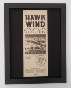 HAWKWIND*Roadhawks*1978*ORIGINAL*POSTER*AD*FRAMED*FAST WORLD SHIP - Imagen 1 de 5