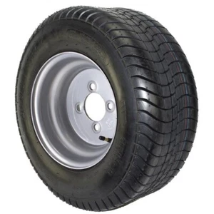 LOT OF 40 - 20.5X8.00-10 GlobalTrax Trailer Tires LRC on 4-Lug Silver Wheels - Picture 1 of 3