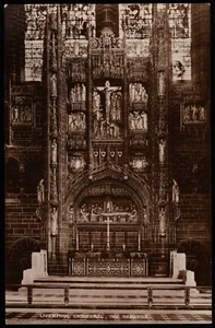 Liverpool Cathedral The Reredos Merseyside Postcard - Picture 1 of 2