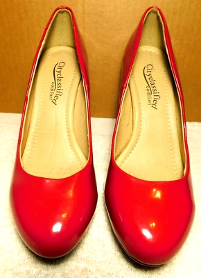 City Classified~Comodidad Vibrante Rojo Caliente Zapato Cerrado Tacones Altos EE. UU. Talla 6 Foto 1 de 4