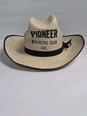 vintage pioneer Engineers Club Inc. straw cowboy hat Size Small 1980s Or 1990s? - Image 1 of 4