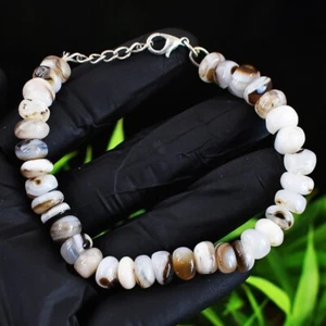 Hermosa pulsera con cuentas muy atractiva de ópalo azul de primera calidad 116 quilates VK 49 E658 - Imagen 1 de 2