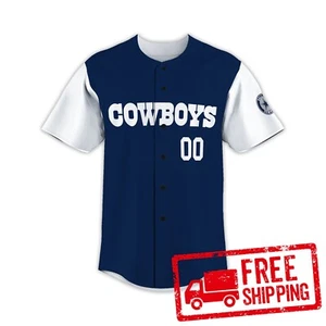 Custom Personalized, Dallas Team Cowboyss Shirt #1, BaseBall Shirt, S-5XL - Picture 1 of 4