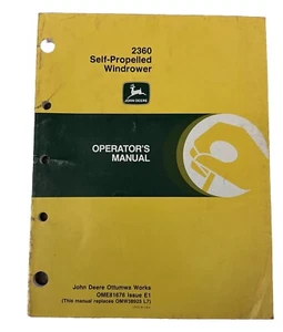 John Deere 2360 Self Propelled Windrower OME81676 Operators Manual Book - Picture 1 of 7
