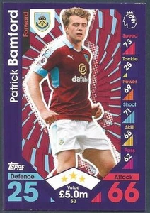 TOPPS MATCH ATTAX 2016-17 #052-BURNLEY-PATRICK BAMFORD - Imagen 1 de 1