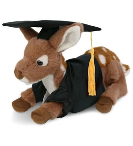 PLUSH GRADUATION - SUPER-SOFT PLUSH - FAWN DEER 10" - Picture 1 of 5