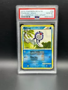 Pokemon PSA 10 GEM MT Poliwag 58/95 City Championships STAFF Promo 2010 S#4486 - Picture 1 of 2