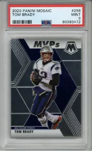2020 Panini Mosaic #298 Tom Brady Football Card Patriots PSA 9 MINT RARE - Bild 1 von 2