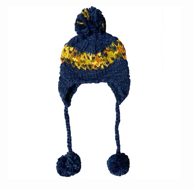 BomHCS Mujer Invierno Cálido Mosaico Hilos Orejera Gorro Hecho a Mano Tejido Sombrero Foto 1 de 4