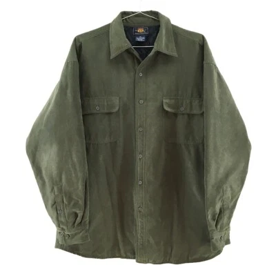 Chaqueta/chaqueta con botones ROUTE 66 para hombre • Grande • Verde militar • Forro acolchado Foto 1 de 4