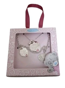 Me To You Charm Necklace Silver Heart Brand New  - Picture 1 of 3