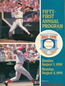 1990 Baseball Hall of Fame Induction Ceremonies Program: Jim Palmer & Joe Morgan - Picture 1 of 1