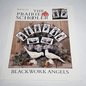 The Prairie Schooler Blackwork Angels Counted Cross Stitch Pattern Book No 103 - Picture 1 of 9