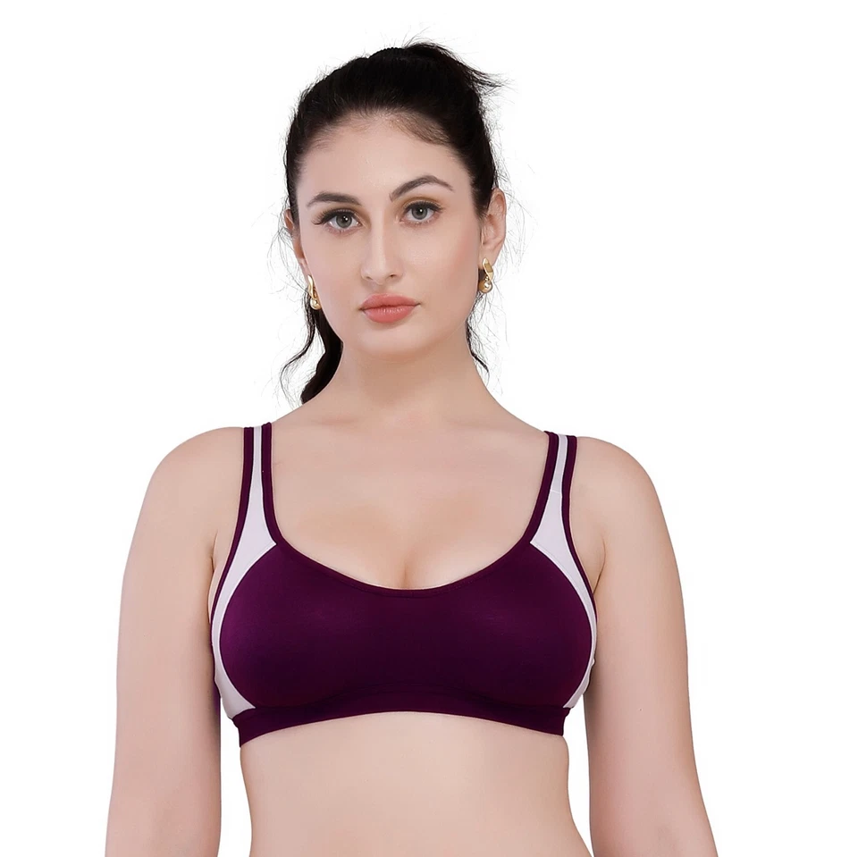 Women's Full Coverage High Impact Wirefree Workout Non Padded Sport Bra - Image 1 of 1