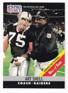 1990 Pro Set Football Card #161 Art Shell Head Coach ERROR LA Raiders HOF EX-MT - Picture 1 of 2