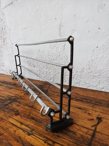 30er Wardrobe Vintage Bauhaus Wall Coat Rack Corridor Aluminium Art Deco 12 Cover