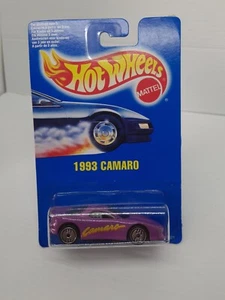 Vintage 1993 Hot Wheels Blue Card Main Line Camaro UH Wheels #202 3021 New 1:64 - Picture 1 of 9