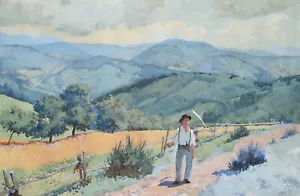 Sconosciuto firmato ""Blum"" / acquerello 1905 tagliatore - Foto 1 di 24