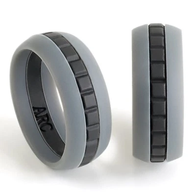 Mens Silicone Wedding Ring Band - ArcRings - Size 10 - Image 1 of 2