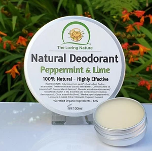 Premium Natural Deodorant for Men - Refreshing Peppermint & Lime, Vegan Friendly - Picture 1 of 5