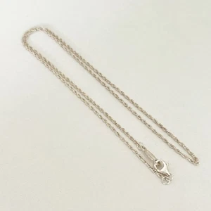 Collana maglia catena ritorta lucida in argento sterling 925 18" - Foto 1 di 6