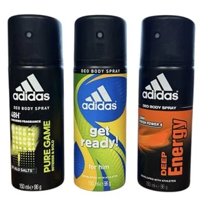 Adidas Variety Men Deodorant  Spray 0%ALU SALTS  Same Like Picture ( 3 Packs ) - Picture 1 of 2