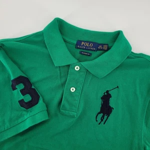 Polo Ralph Lauren Boys Green Polo Shirt Size L (14-16) Big Pony Classic Fit - Picture 1 of 9