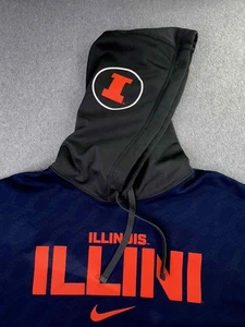Nike University Illinois Fighting Illini Hoodie Sweatshirt Mens XL NCAA Swoosh - Picture 1 of 9