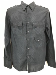 Camisa Jimi Hendrix Experience Para Hombre Grande Negra Bordada Manga Larga Abotonada - Imagen 1 de 19