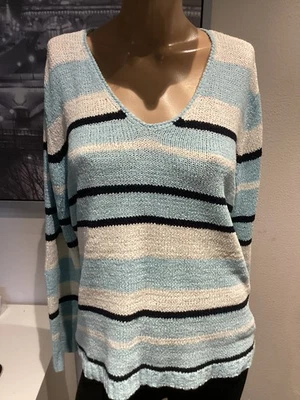 Schöner gestreifter Strickpullover in Gr.XL von Canda C&A - Bild 1 von 4