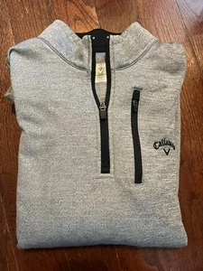 Sudadera pulóver gris manga larga cremallera cuarto hombre CALLAWAY GOLF talla M - Imagen 1 de 8
