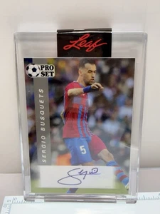 Sergio Busquets 2022 Leaf Pro Set Calcio Grigio Auto PS-SB1 - Foto 1 di 2