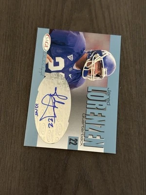2004 Sage Autographs Platinum SSP /45 #A26 JARED LORENZEN Auto Signed ROOKIE RC - Image 1 of 3