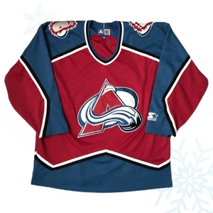 Vintage 90s NHL Colorado Avalanche Starter Hockey Jersey Large - Picture 1 of 5