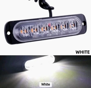 6 LED WhiteStrobe Light for Trucks Trailers Side Marker Clearance Light Cars - Picture 1 of 6